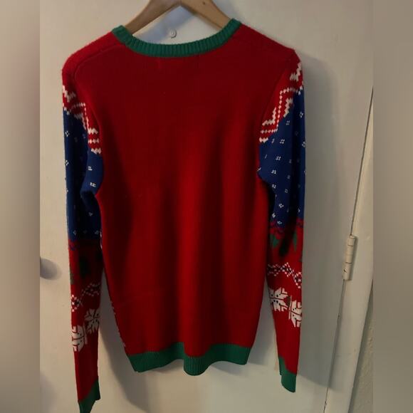 Jolly Sweaters Ugly Christmas Drinking Reindeer Sweater S Holiday Cozy Casual - Picture 4 of 12
